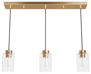 Hartland Alturas Gold With Seeded Glass 3 Light Cluster Ceiling