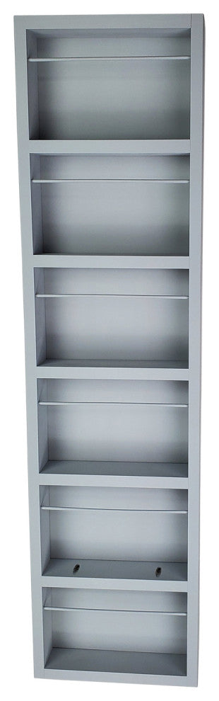 Meadow Primed Gray On the Wall Spice Rack 42"h x 11"w x 4.5"d