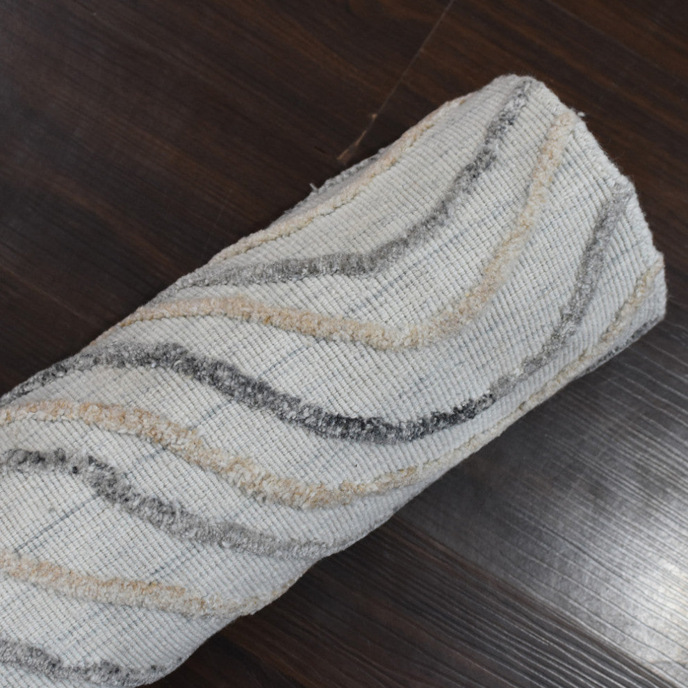HAND WOVEN FLAT WEAVE KILIM POLYESTER RUGS -Rectangle,Beige Multicolor,Abstract, [Runner] 2'6''x10'
