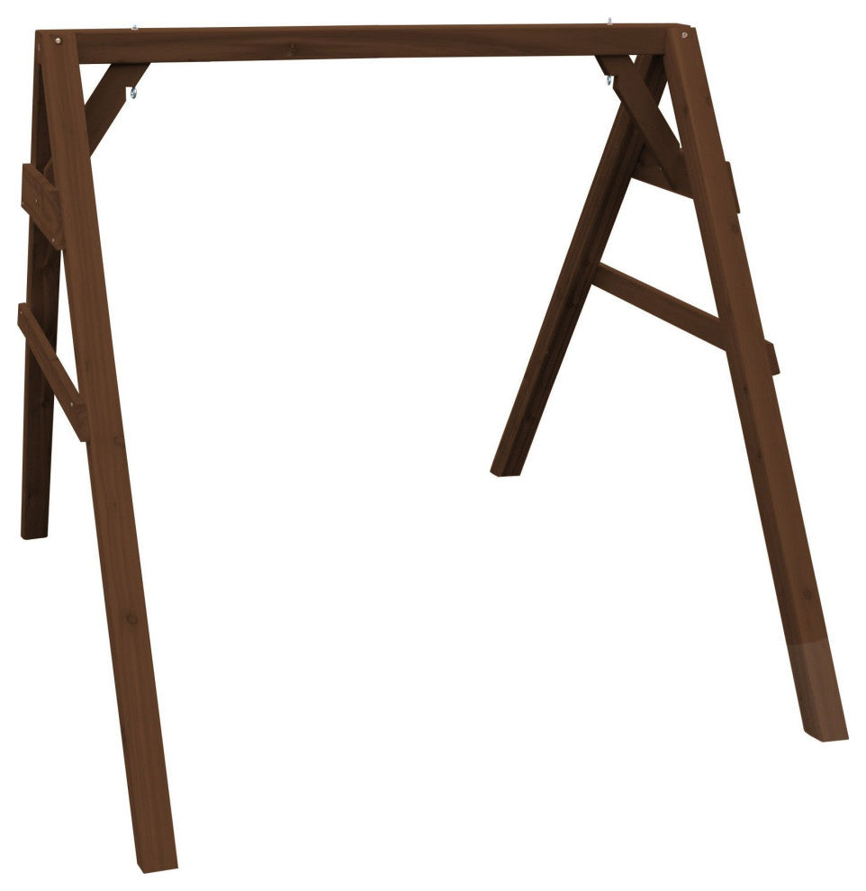 Cedar A-Frame Swing Stand for Swing or Swingbed, Mushroom Stain, 4 Foot, 4 X 4