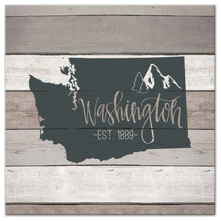 Washington Established 16x16 Canvas Wall Art