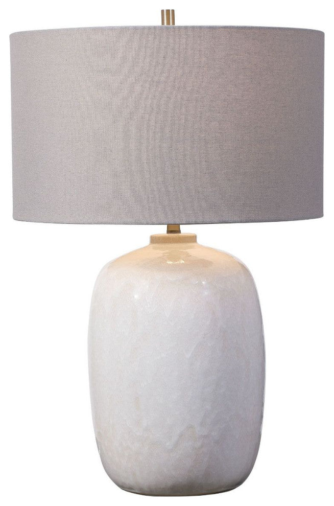 Uttermost Winterscape White Glaze Table Lamp