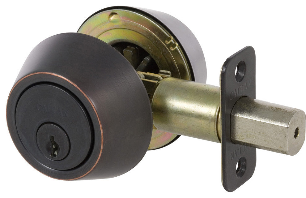 Double Cylinder Deadbolt, Edged Oil Rubbed Bronze