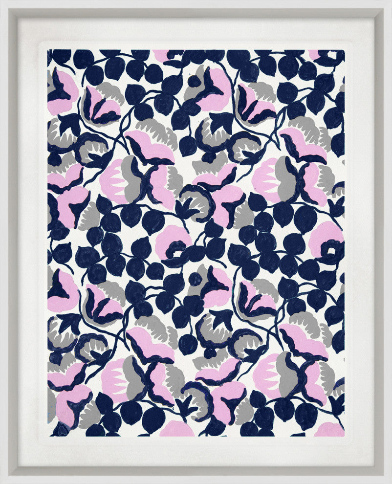 Bermuda Pink And Navy 2, Giclee Reproduction Artwork