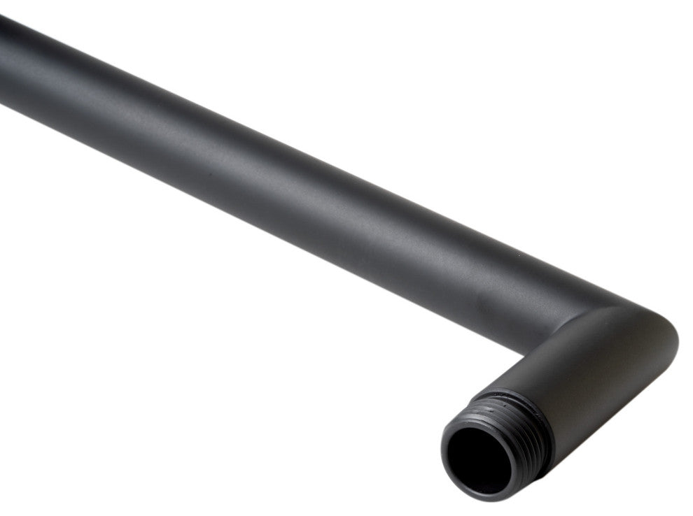 ALFI brand ABSA16R-BM Black Matte 16" Round Wall Shower Arm