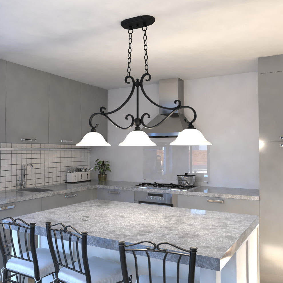 Monrovia 3 Light Linear Chandelier Oil Rubbed Bronze