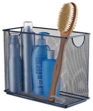 Mesh 5.5"x12.5" Stacking Bin, Black