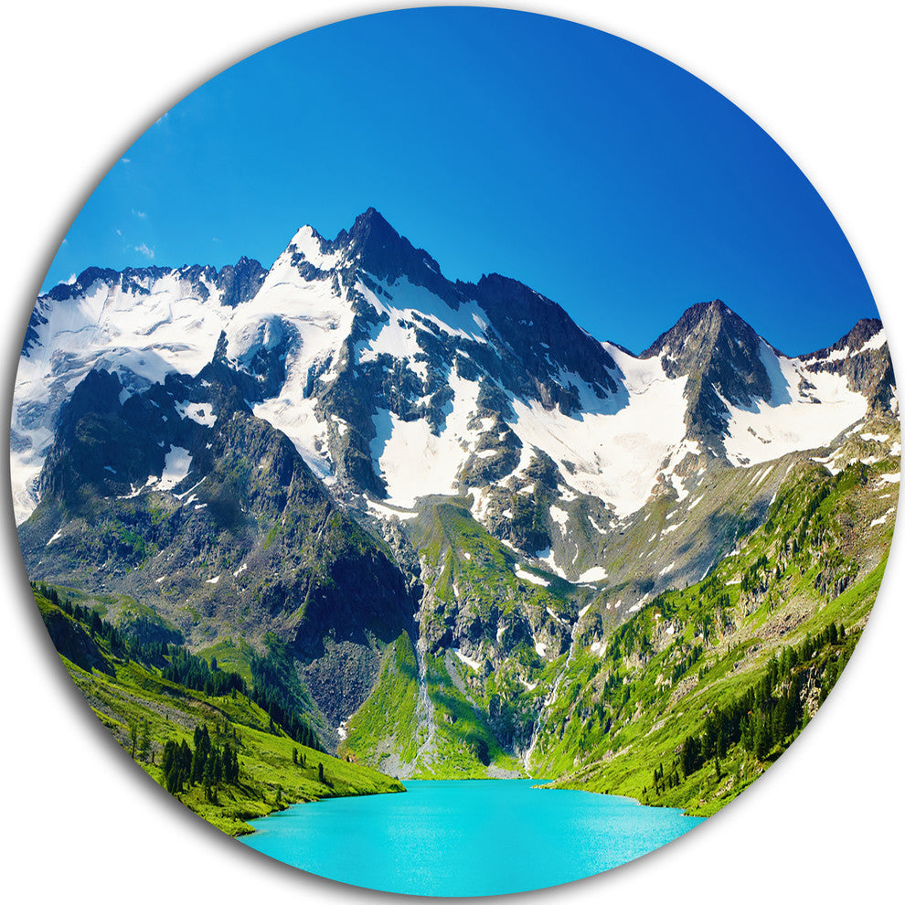 Green Mountain Lake, Photography Disc Metal Wall Art, 36"