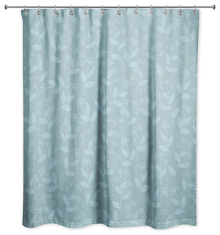 Floral Silhouette 2 71x74 Shower Curtain