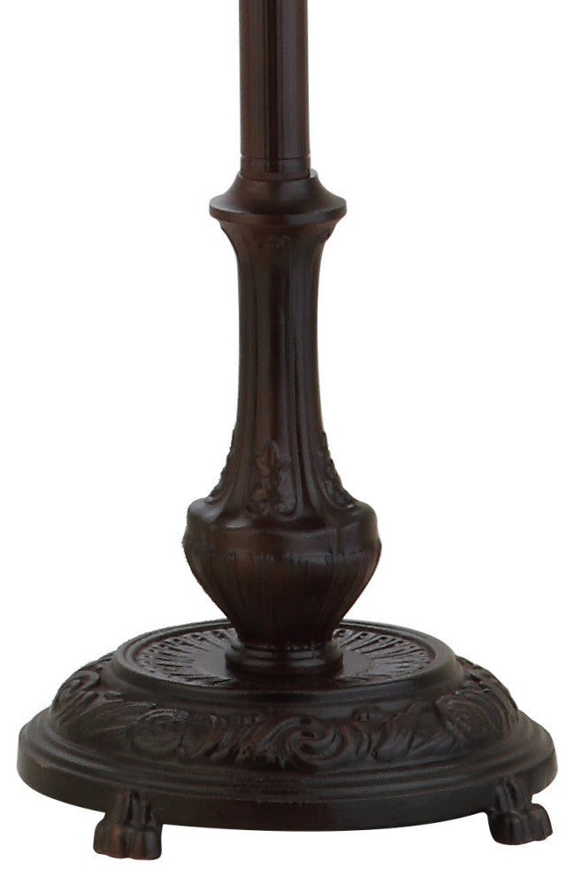 Dragonfly Tiffany-Style 60" Arched Floor Lamp, Bronze