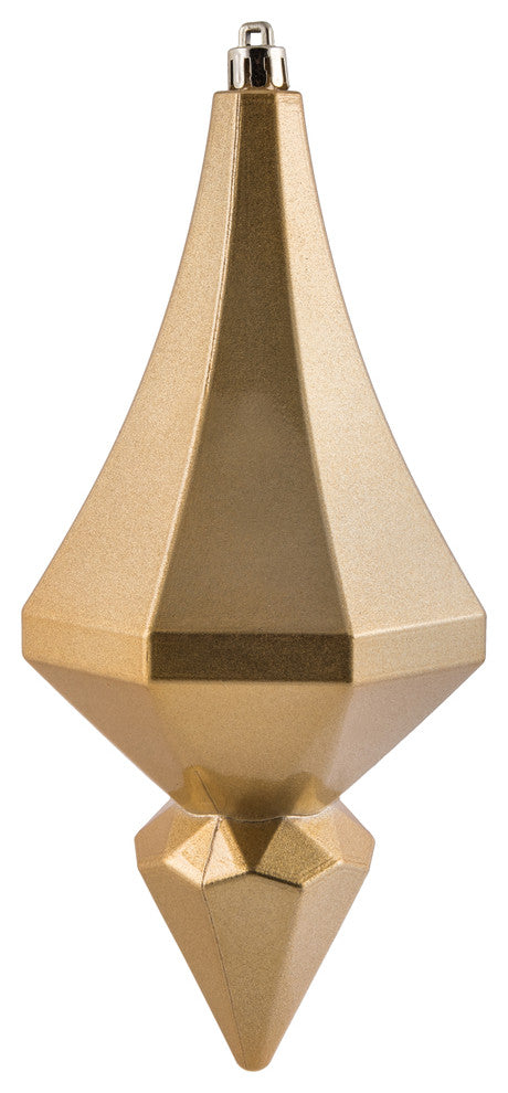 Vickerman Mc191008D 8" Gold Candy Finish Diamond Finial Ornament, Pack of 2