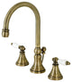 Kingston Brass KS2983PL Governor Widespread Bathroom Faucet, Antique Brass