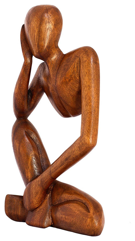 12" Wooden Handmade Abstract Sculpture Statue Handcrafted