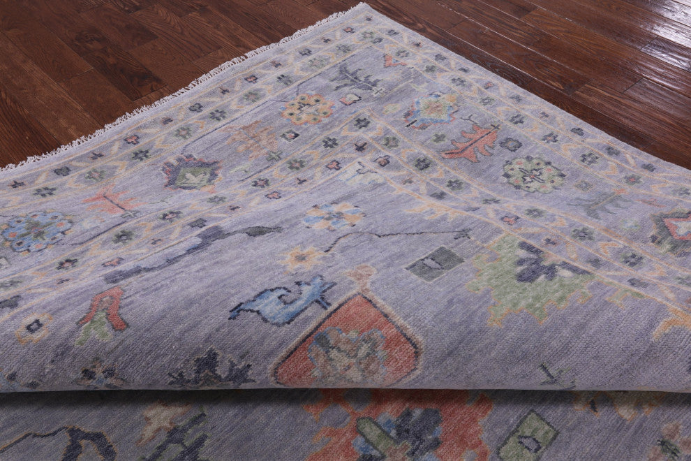 12' Square Turkish Oushak Handmade Wool Rug - Q13344