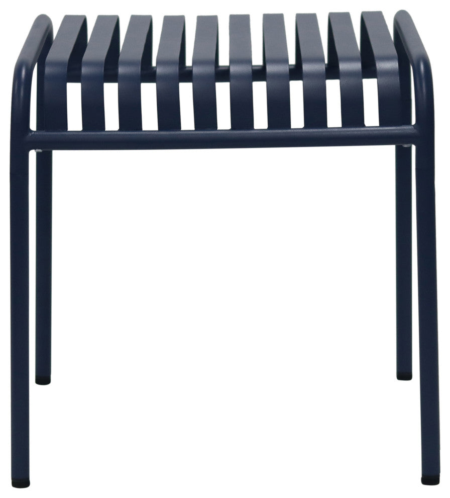 Enid Outdoor Side Table, Dark Blue