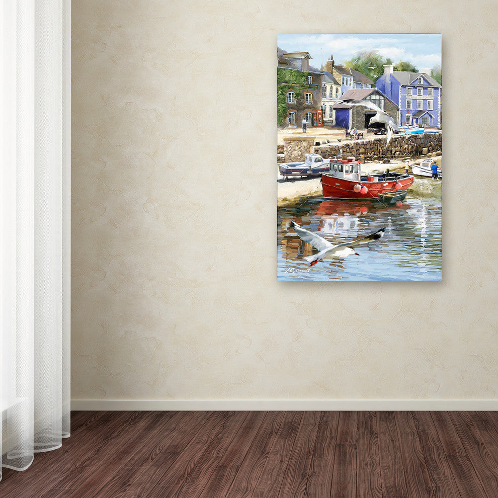 The Macneil Studio 'Coastal Town' Canvas Art, 32"x22"