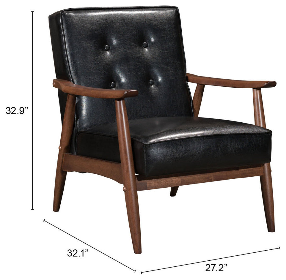 Rocky Arm Chair Black