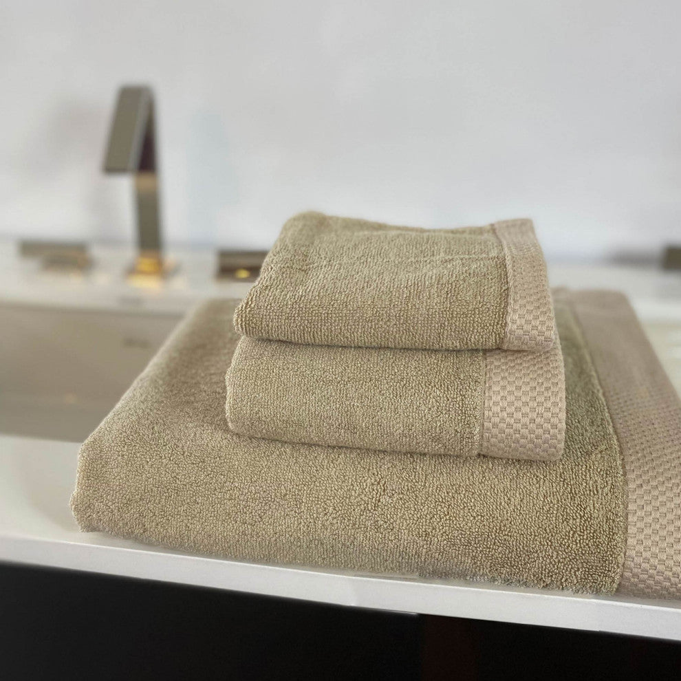 BedVoyage Luxury Viscose from Bamboo Towel Collection, Champagne, 3 Piece Set