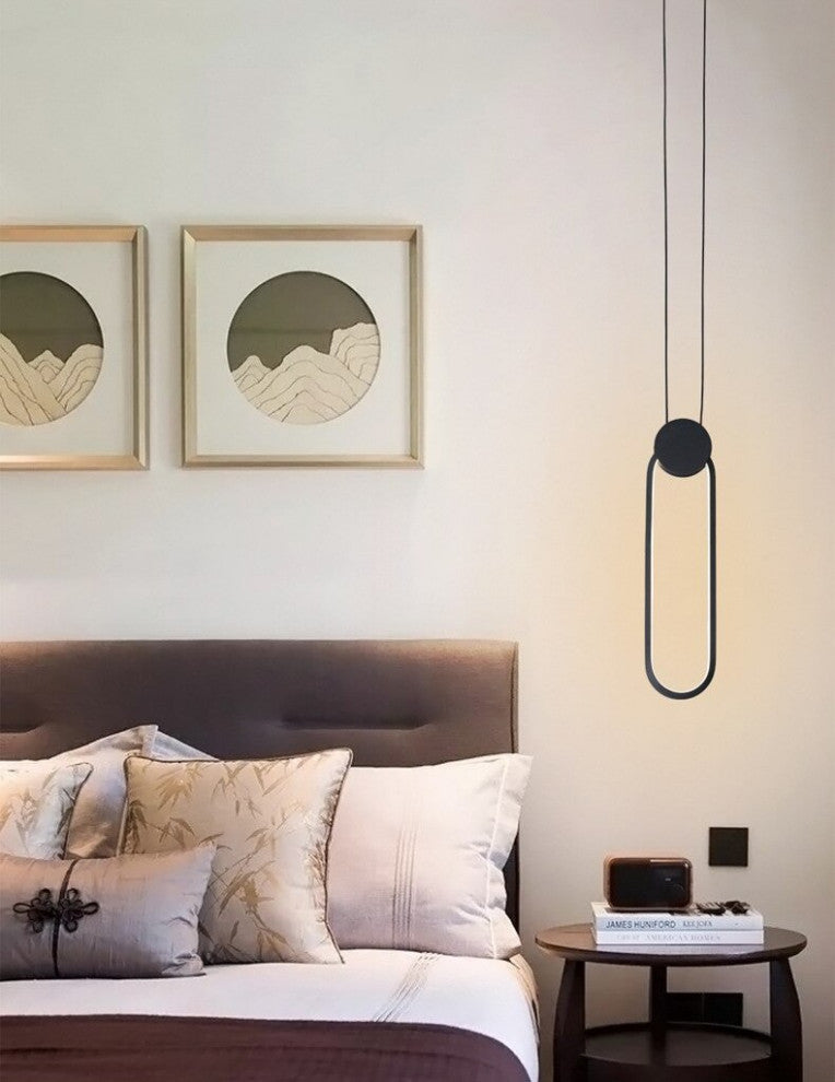 MIRODEMIÂ® Bouyon | Modern LED Minimalist Creative Long Pendant Light, Oval