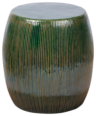 Sunburst Ceramic Glazed Patio Stool