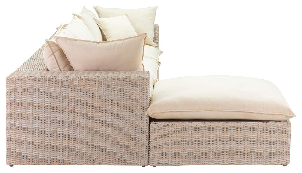 Cali Natural Wicker Outdoor Modular Sectional