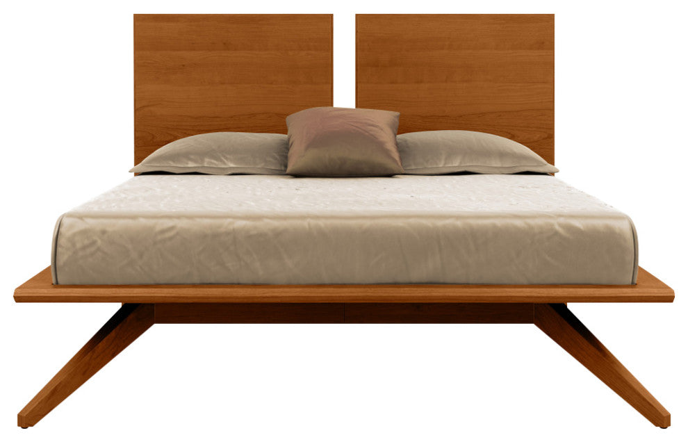 Copeland Astrid Bed With 2 Headboard Panels, Autumn Cherry, Queen