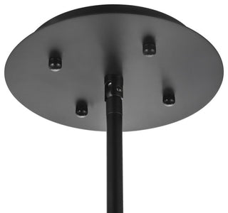 Victor 38" Crystal Starburst Round Pendant, Black