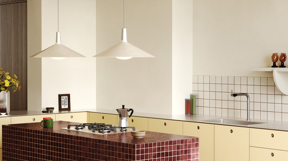 Bower Pendant Light 600Mm Diameter White With Oval II