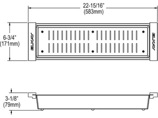 LKC0722LSS Elkay Dart Canyon Stainless Steel 6-7/16" x 21-1/2" Colander