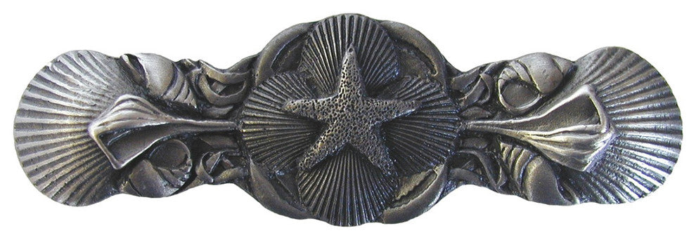 Seaside Collage Pull Antique Brass, Antique Pewter