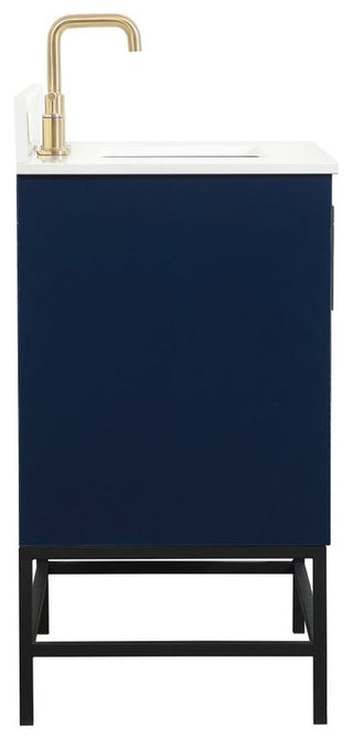 Home Living 19" Modern Blue-Light Bathroom Vanity