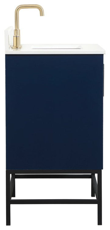 Home Living 19" Modern Blue-Light Bathroom Vanity