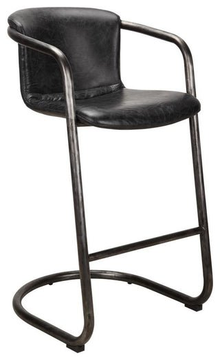 Freeman Barstool Onyx Black Leather -M2