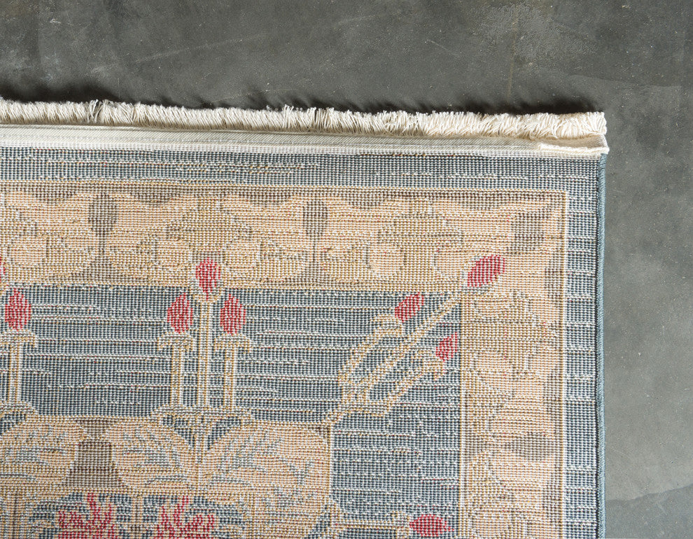 Unique Loom Navy Blue Carnation Edinburgh 6' 0 x 9' 0 Area Rug