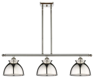 Adirondack 3-Light 36" Stem Island Light, Polished Nickel Shade
