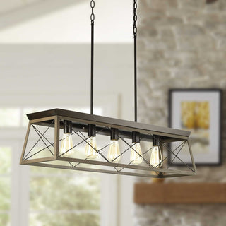 Briarwood Collection Five-Light Linear Chandelier