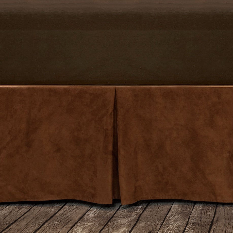 Microfiber Suede Bedskirt, Queen