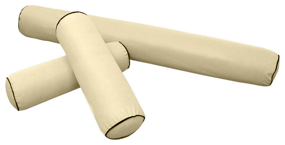 Style6 Queen Contrast Pipe Outdoor Mattress Bolster SlipCover COMPLETE SET AD103