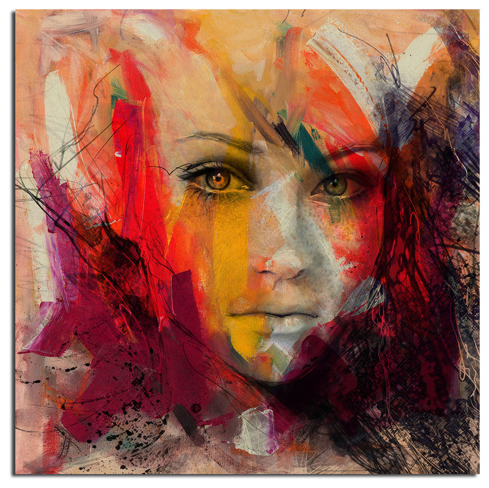 Abstract Girl 4 Canvas Wall Art