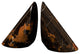 Coronet Collection Black and Gold Marble Bookends, Black and Gold Marble