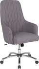 Albi Home And Office Upholstered High Back Chair In Light Gray Fabric
