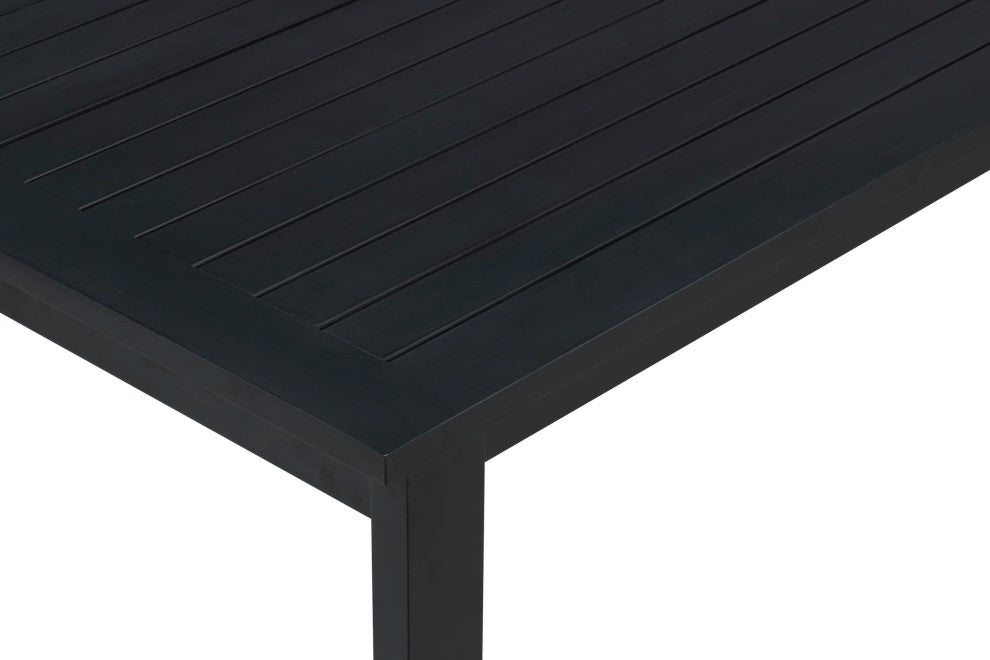 Sardinia Outdoor Aluminum Dining Table - Black