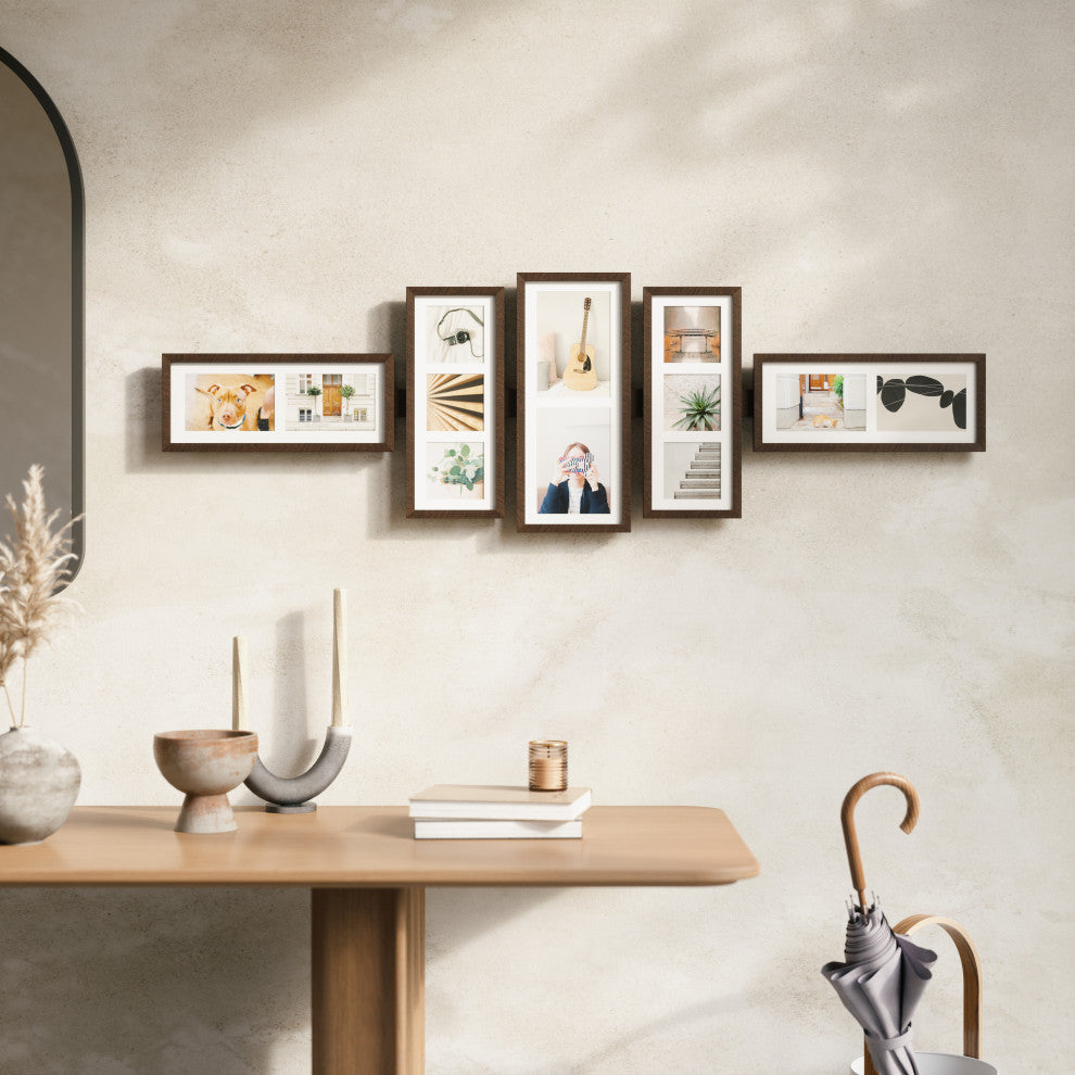 Umbra Shuffle Gallery Frame Set of 5 Aged Walnut