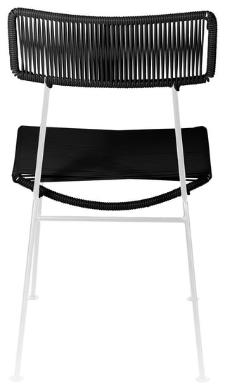 Hapi Indoor/Outdoor Handmade Dining Chair, Black on White