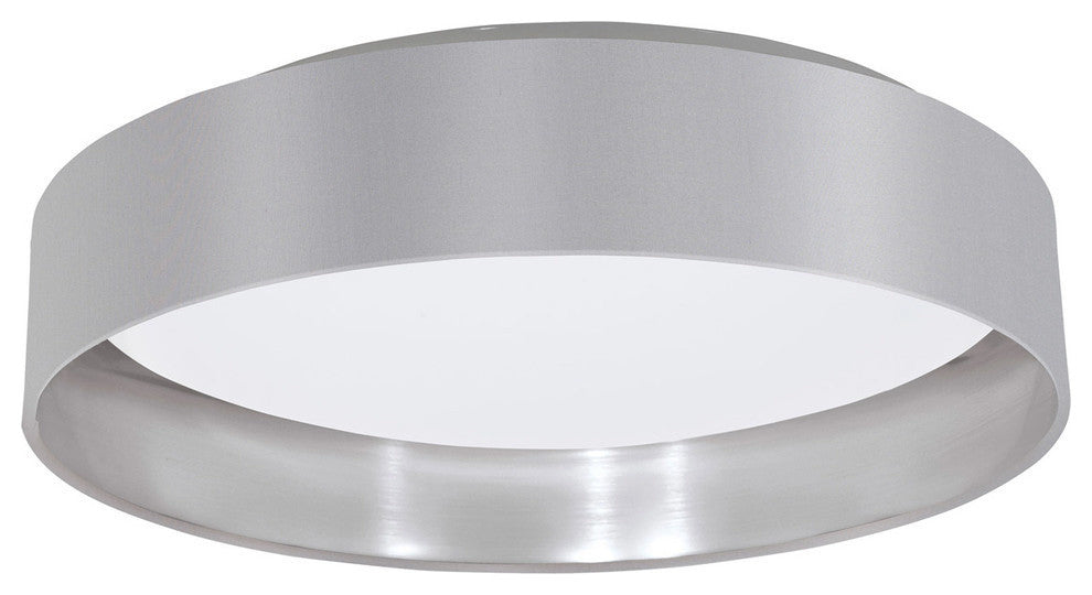 LED Ceiling Light With Grey and Sliver Finish and White Plastic Diffuser