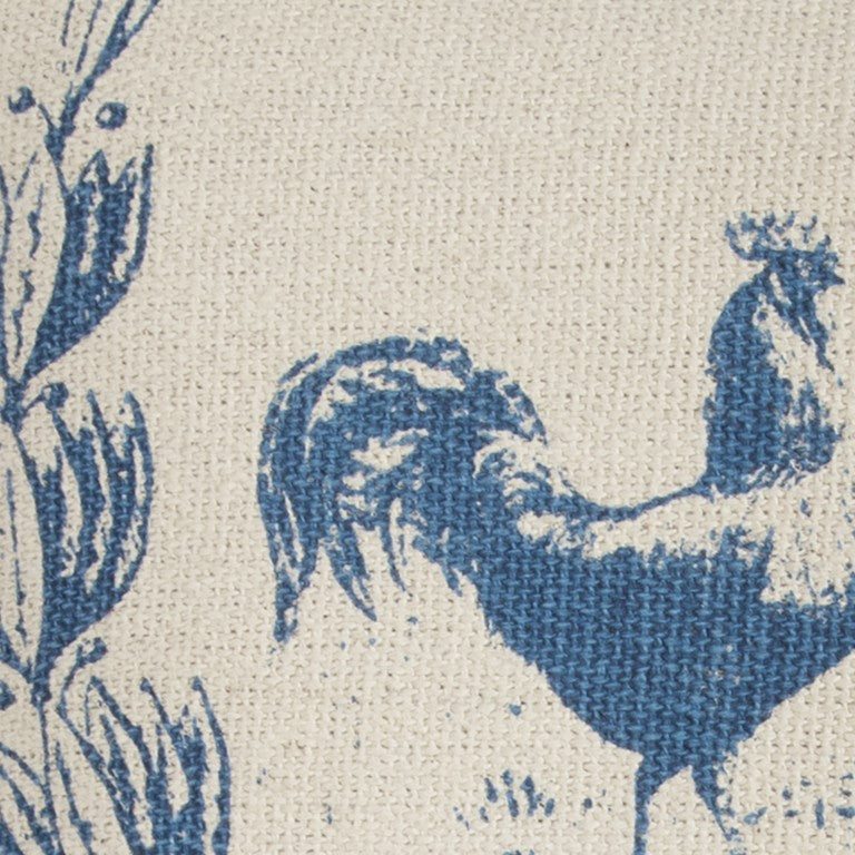 Blue Distressed Farmhouse Throw Pillow