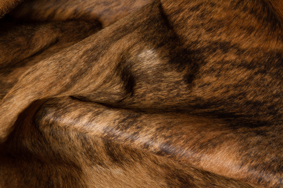 2'x3' Natural Calfskin Rug, Zebu