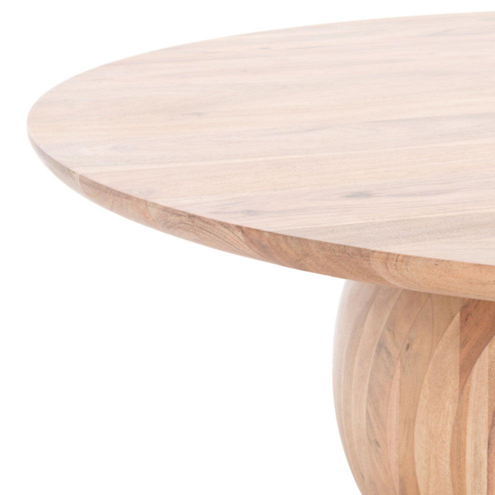 Safavieh Couture Gabribella Round Wood Coffee Table, Natural