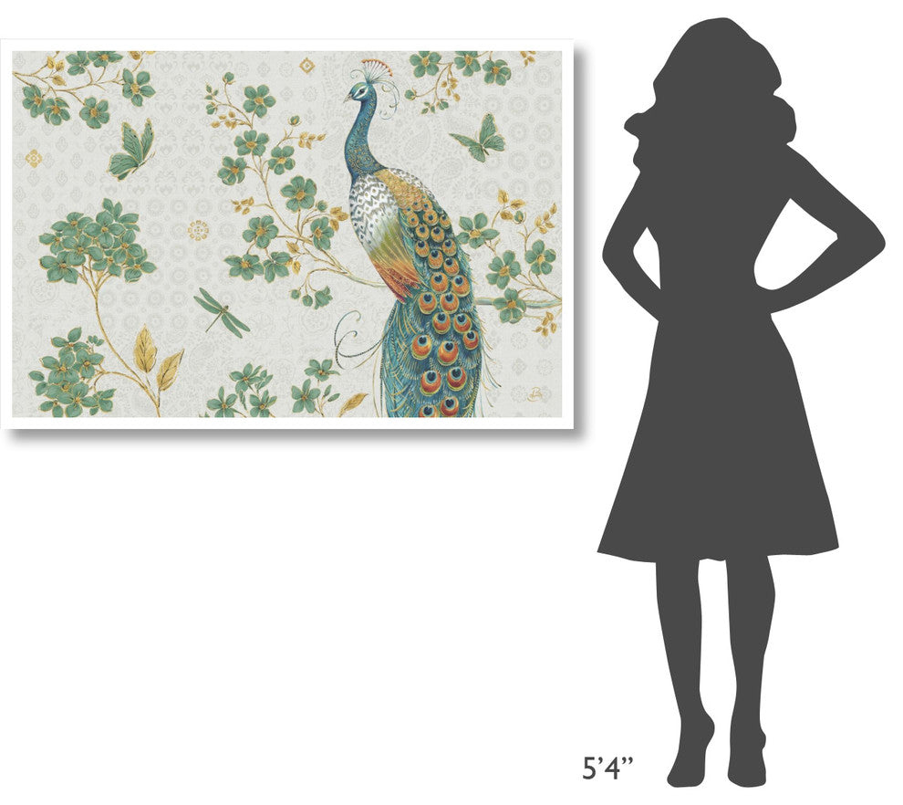 "Ornate Peacock IV" Digital Paper Print by Daphne Brissonnet, 50"x34"