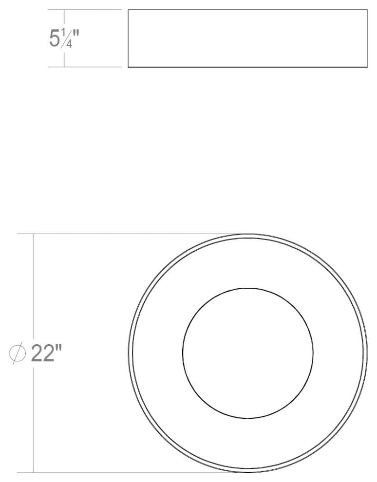 Sonneman 3738-22-30 Ilios 22"W LED Flush Mount Drum Ceiling - Dove Gray